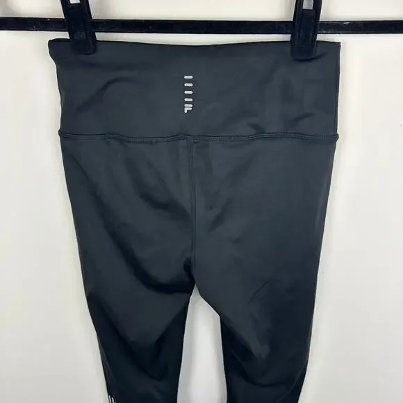 Fila Womens Halina 7/8 Spellout Performance Mid Rise Active Black Leggings XS - Picture 6 of 10